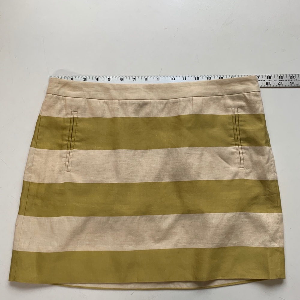 Unworn JCrew striped miniskirt, linen/cotton blend - Picture 5 of 8